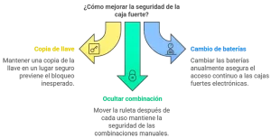 Infografia Consejos de seguridad para usuarios de cajas fuertes