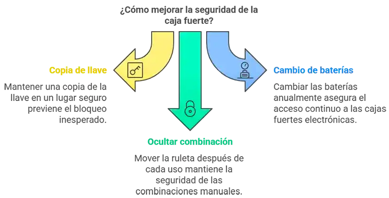 Infografia Consejos de seguridad para usuarios de cajas fuertes